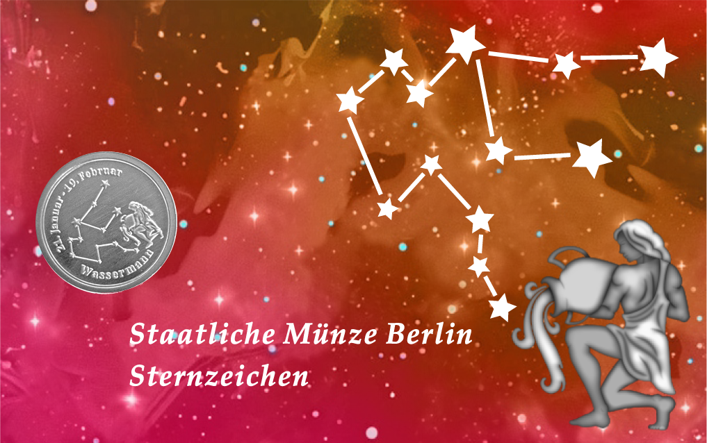 Sternzeichen - Wassermann - 1/20 Unze 999 Feinsilber