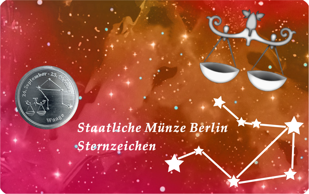 Sternzeichen - Waage - 1/20 Unze 999 Feinsilber