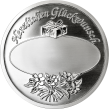 Glückwunschmedaille 999 Feinsilber, 50 g, mit Gravur