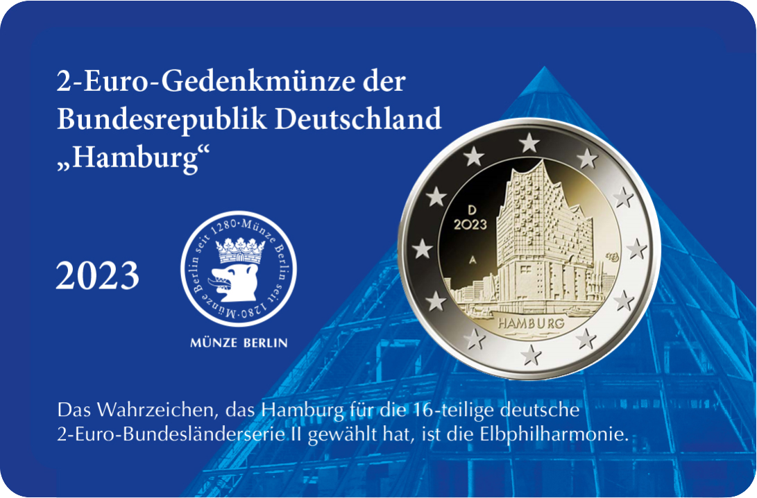 2-Euro Münze-Coin-Card