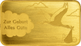 Feingoldbarren zur Geburt mit Gravur