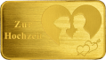 Goldbarren mit Gravur zur Hochzeit