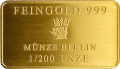 Goldbarren 1/200 Unze
