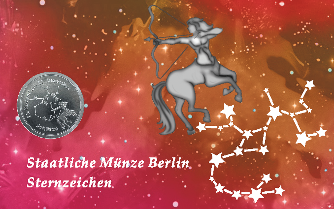Sternzeichen - Sch&uuml;tze- 1/20 Unze 999 Feinsilber