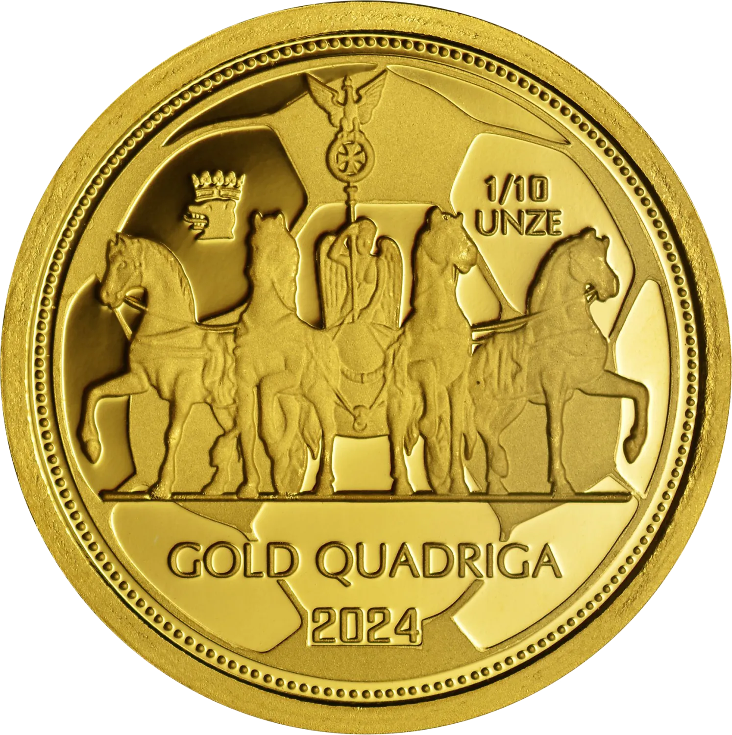 Fu&szlig;ball Gold Quadriga 1/10 Unze