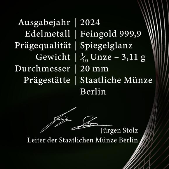 Berliner Spargroschen Ag 1/10 Unze