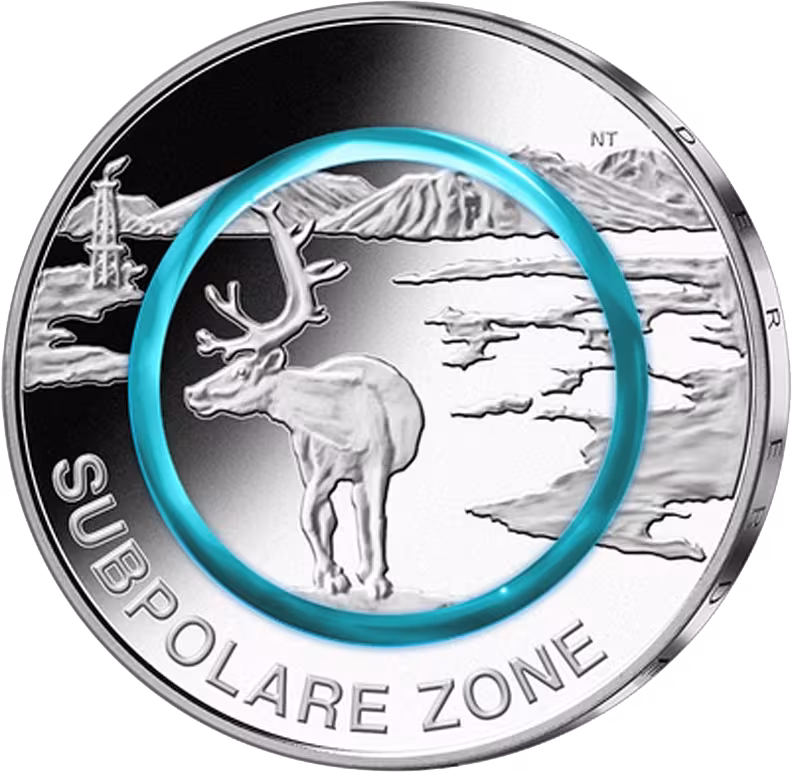 5 Euro Subpolare Zone in SG 2020 Prägestätte F - Vorderseite 5 Euro Subpolare Zone