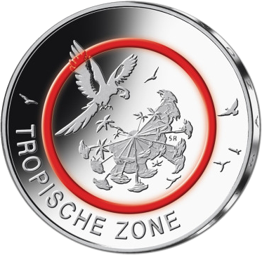 5 Euro "Tropische Zone" in SG 2017  Prägestätte J