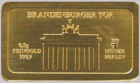 Goldbarren Brandenburger Tor 0,5 g