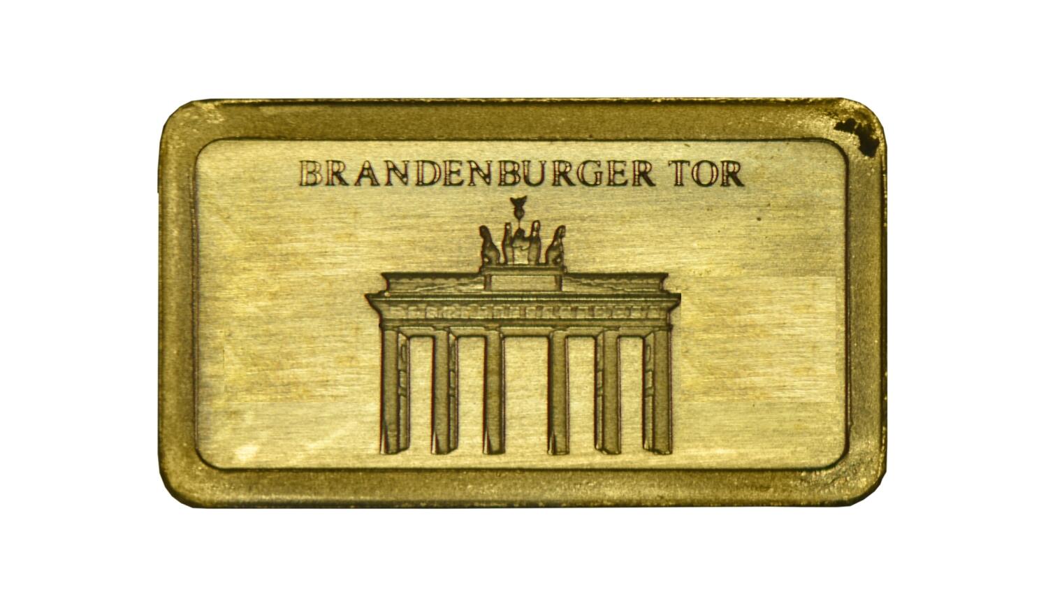 1/2 Gramm Gold Barren Brandenburger Tor