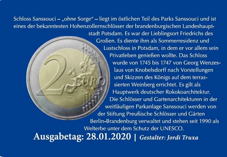 2-Euro Gedenkm&uuml;nze - Brandenburg