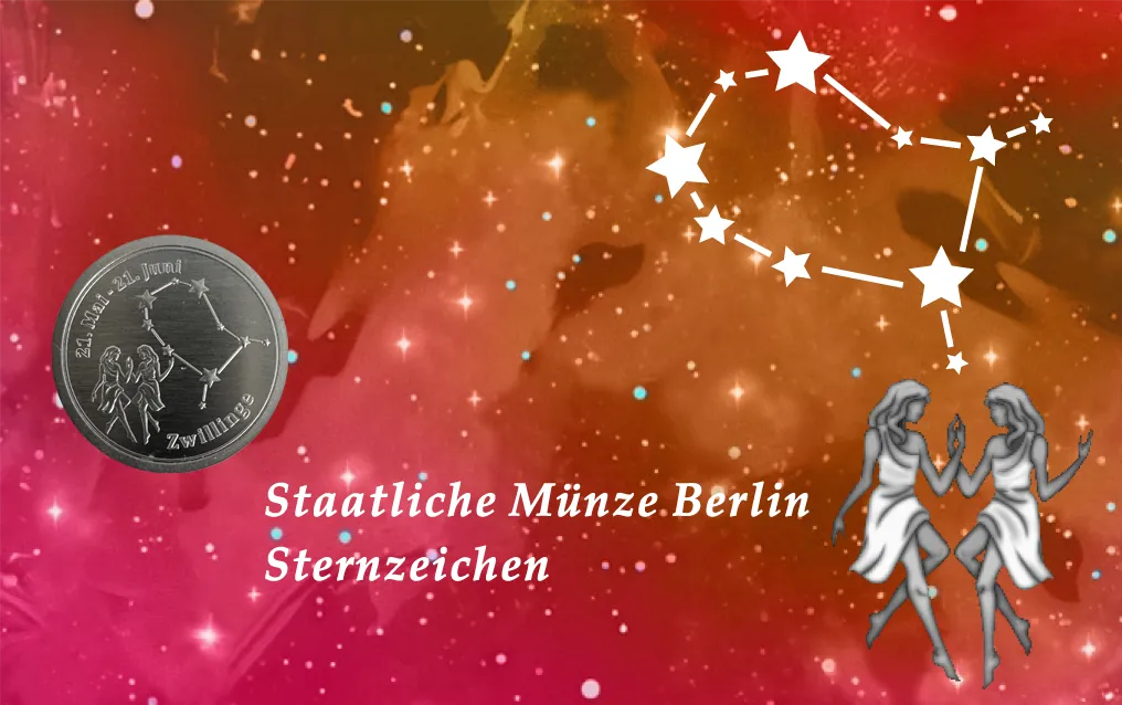 Sternzeichen - Zwillinge - 1/20 Unze 999 Feinsilber