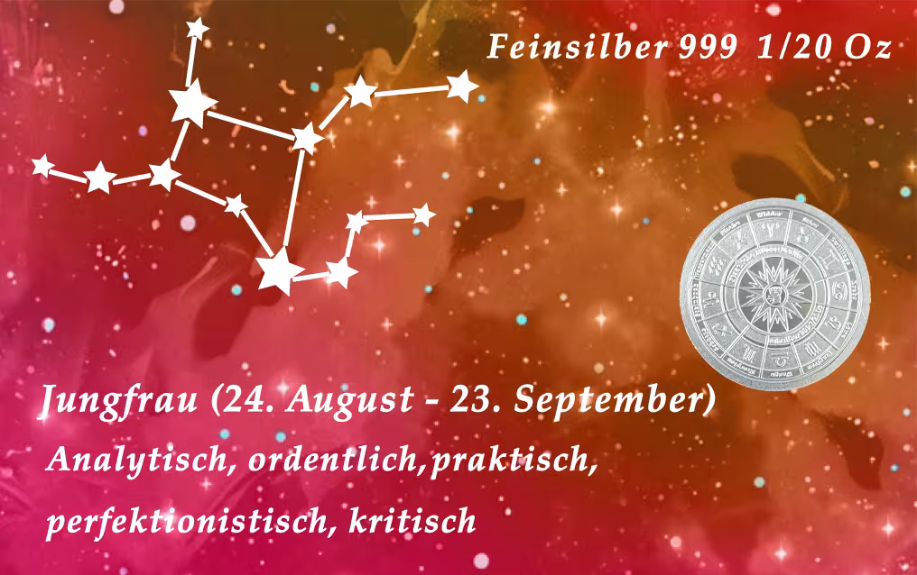 Sternzeichen - Steinbock- 1/20 Unze 999 Feinsilber