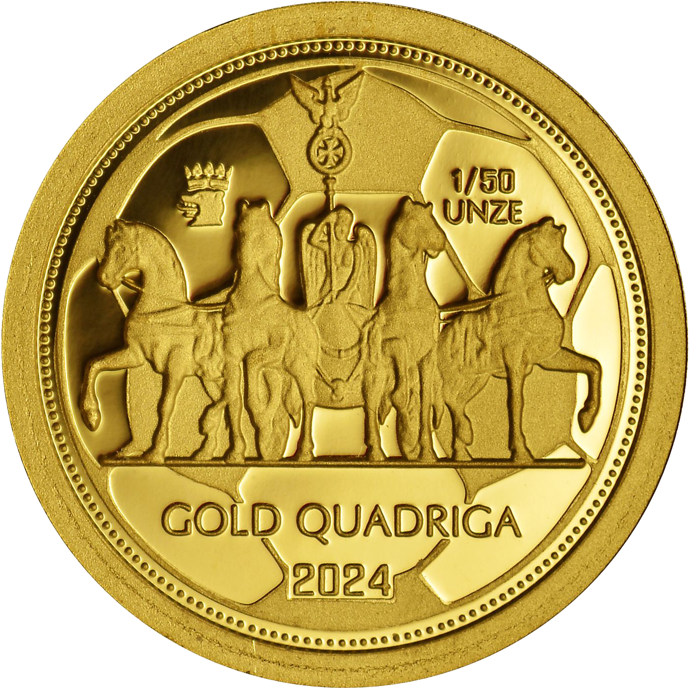 Fu&szlig;ball Gold Quadriga 1/50 Unze