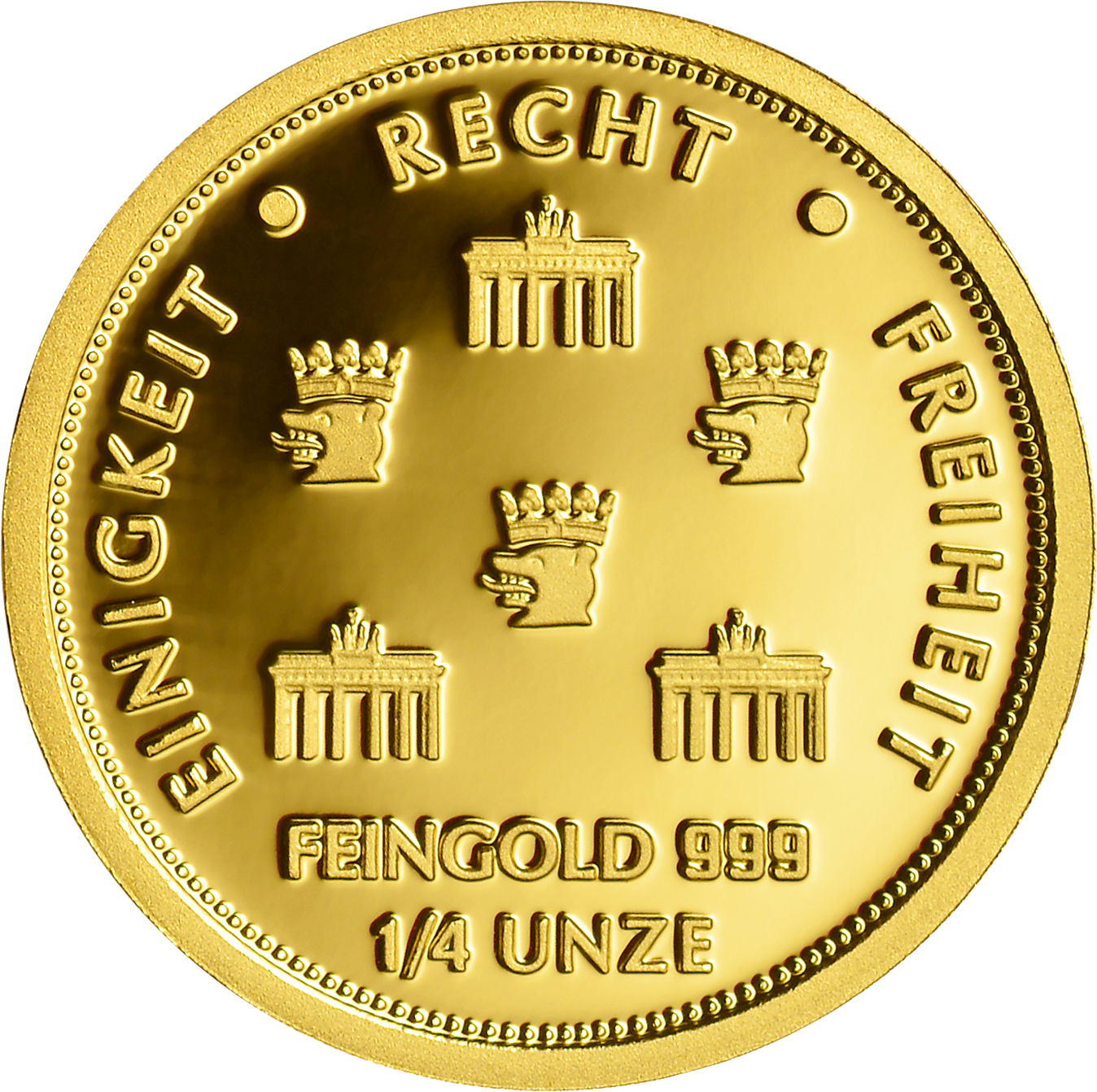 Gold Quadriga 2023 1/4 Unze