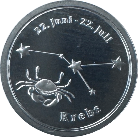 Sternzeichen - Krebs - 1/20 Unze 999 Feinsilber –
