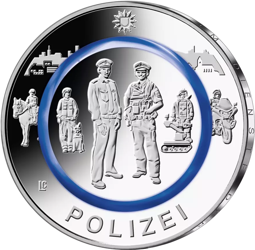 10 Euro M&uuml;nze - Polizei