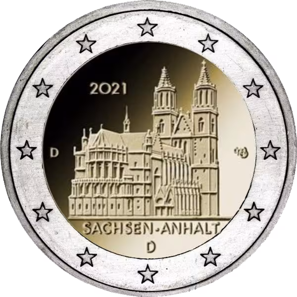 2-Euro Gedenkm&uuml;nze 2021 - Sachsen-Anhalt
