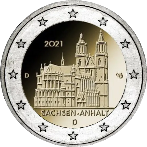 2-Euro Gedenkm&uuml;nze 2021 - Sachsen-Anhalt