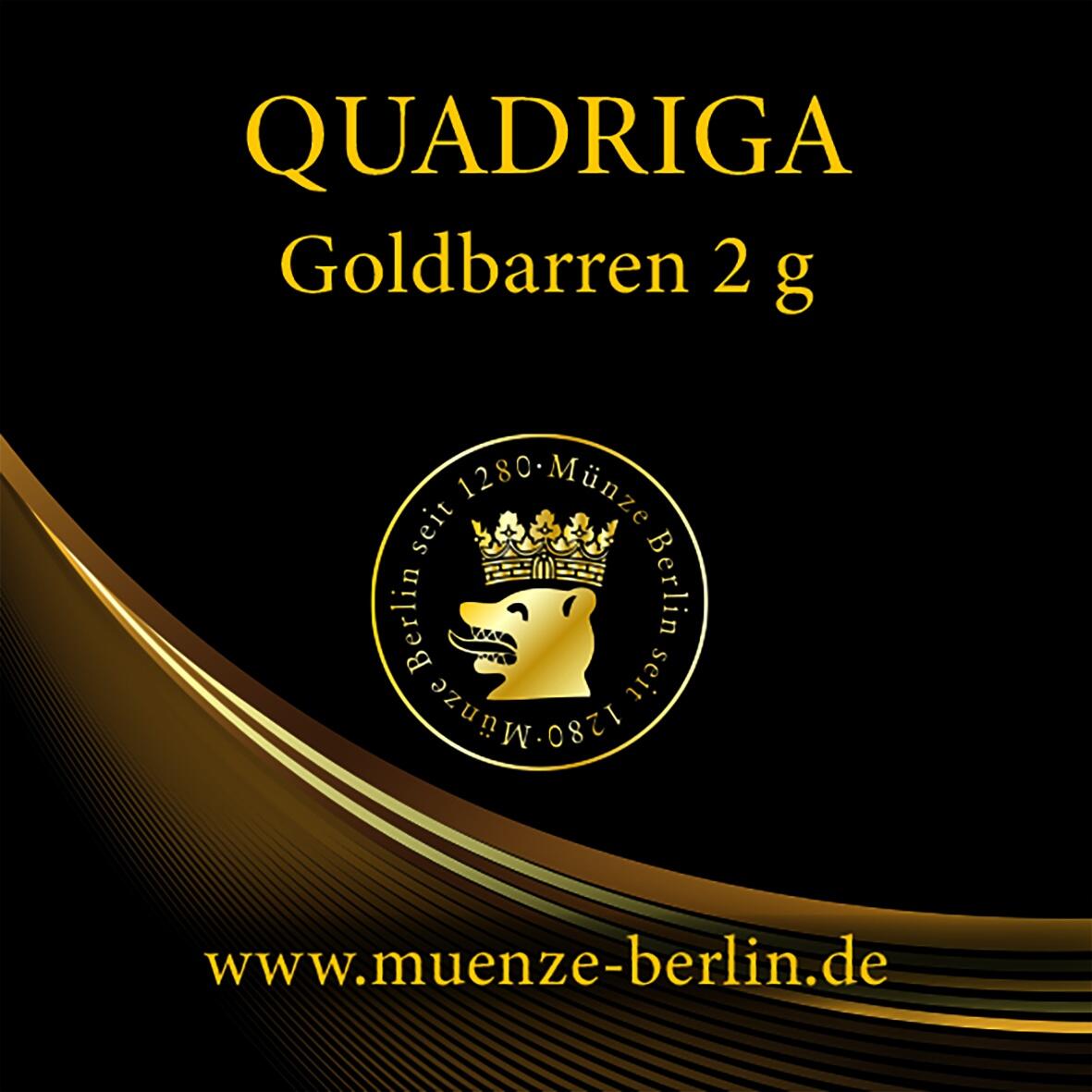Gold Quadriga 2 g Barren 2026