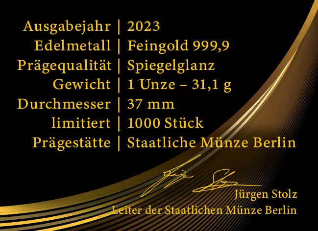 Gold Quadriga 2023 1 Unze