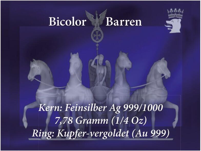 Silber Bicolor-Barren 1/4 Oz