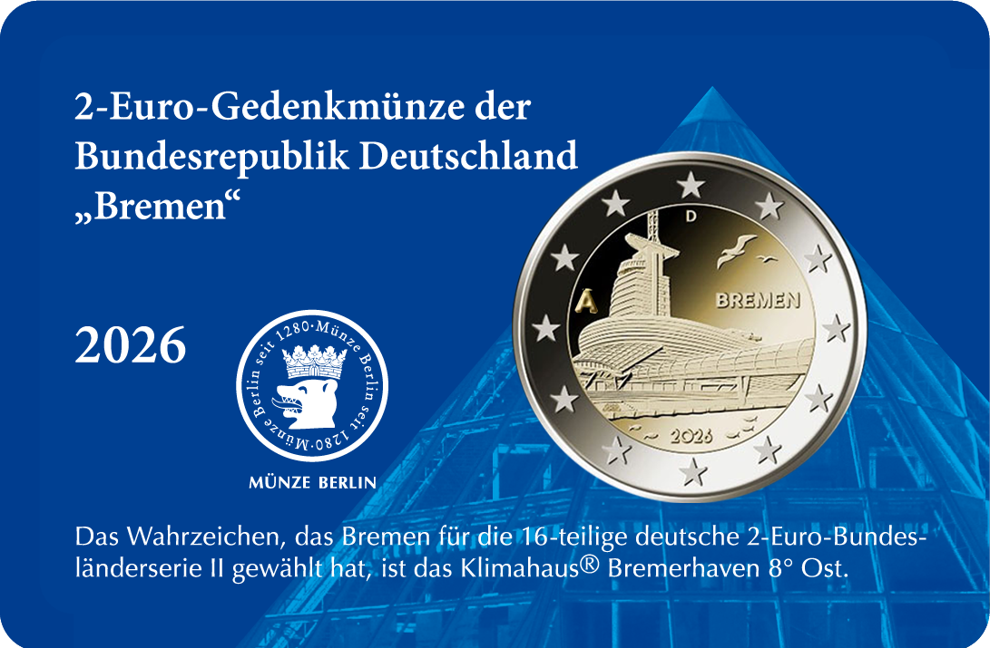 2-Euro Gedenkm&uuml;nze - Bremen