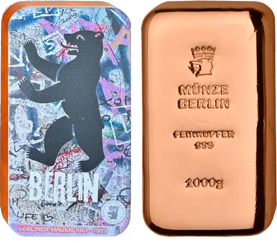 1 Kilo Kupfer - Vorder- und Rückseite