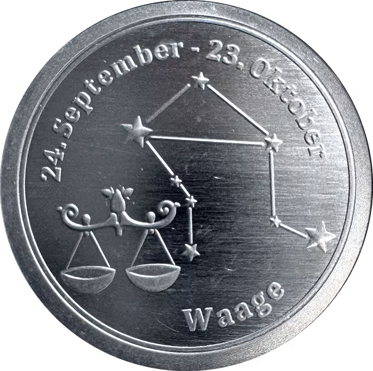 Sternzeichen - Waage - 1/20 Unze 999 Feinsilber