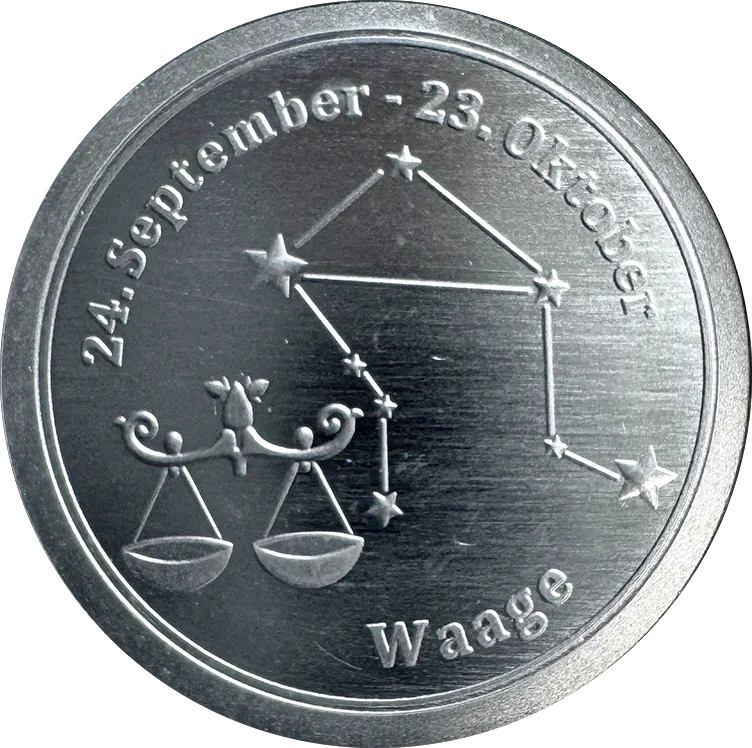 Sternzeichen - Waage - 1/20 Unze 999 Feinsilber