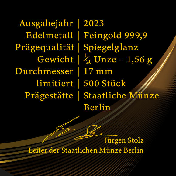 Berliner Spargroschen 1/20 Au mit Münztasche