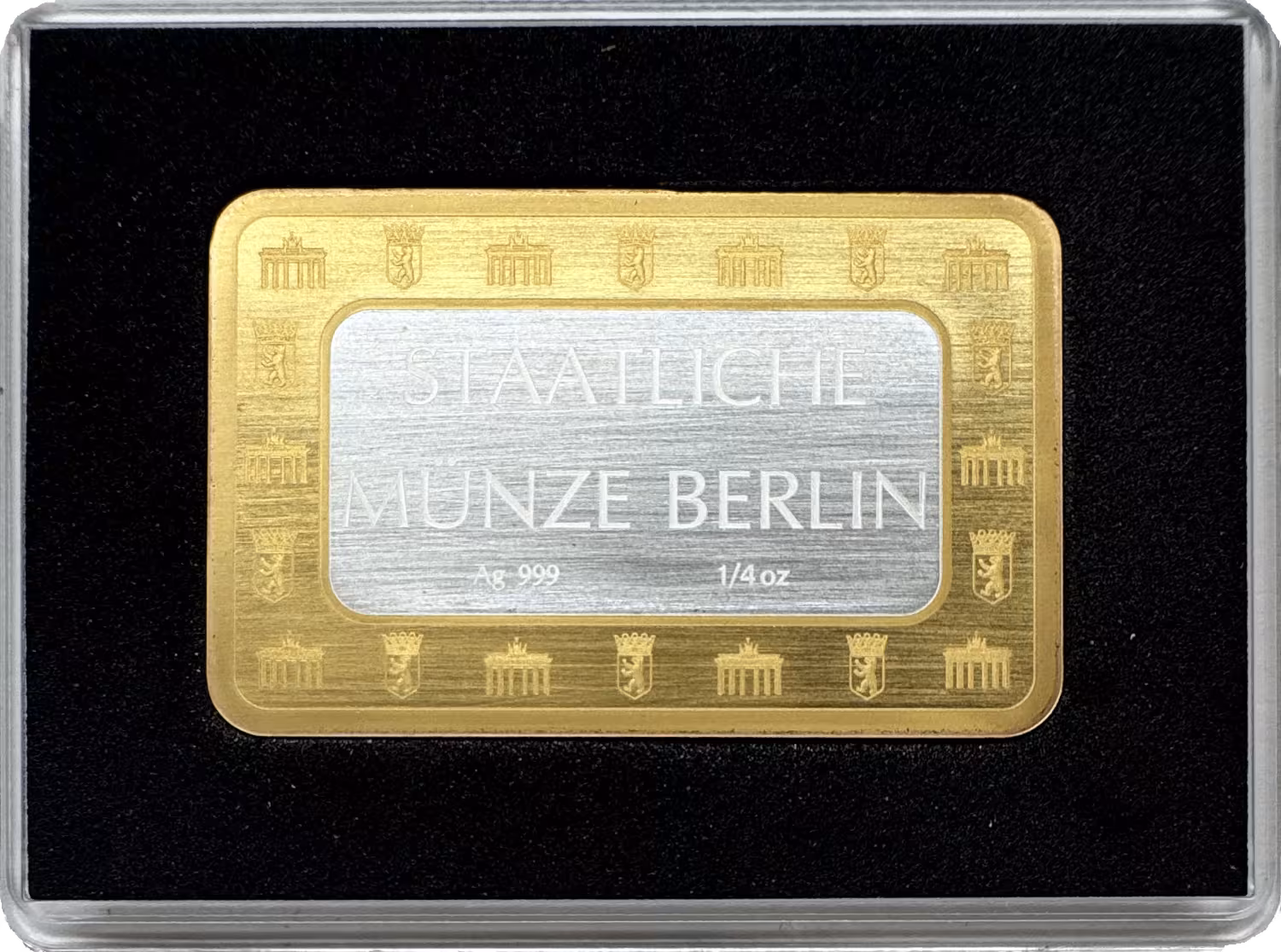 Bicolor Silber Barren mit Panda Motiv