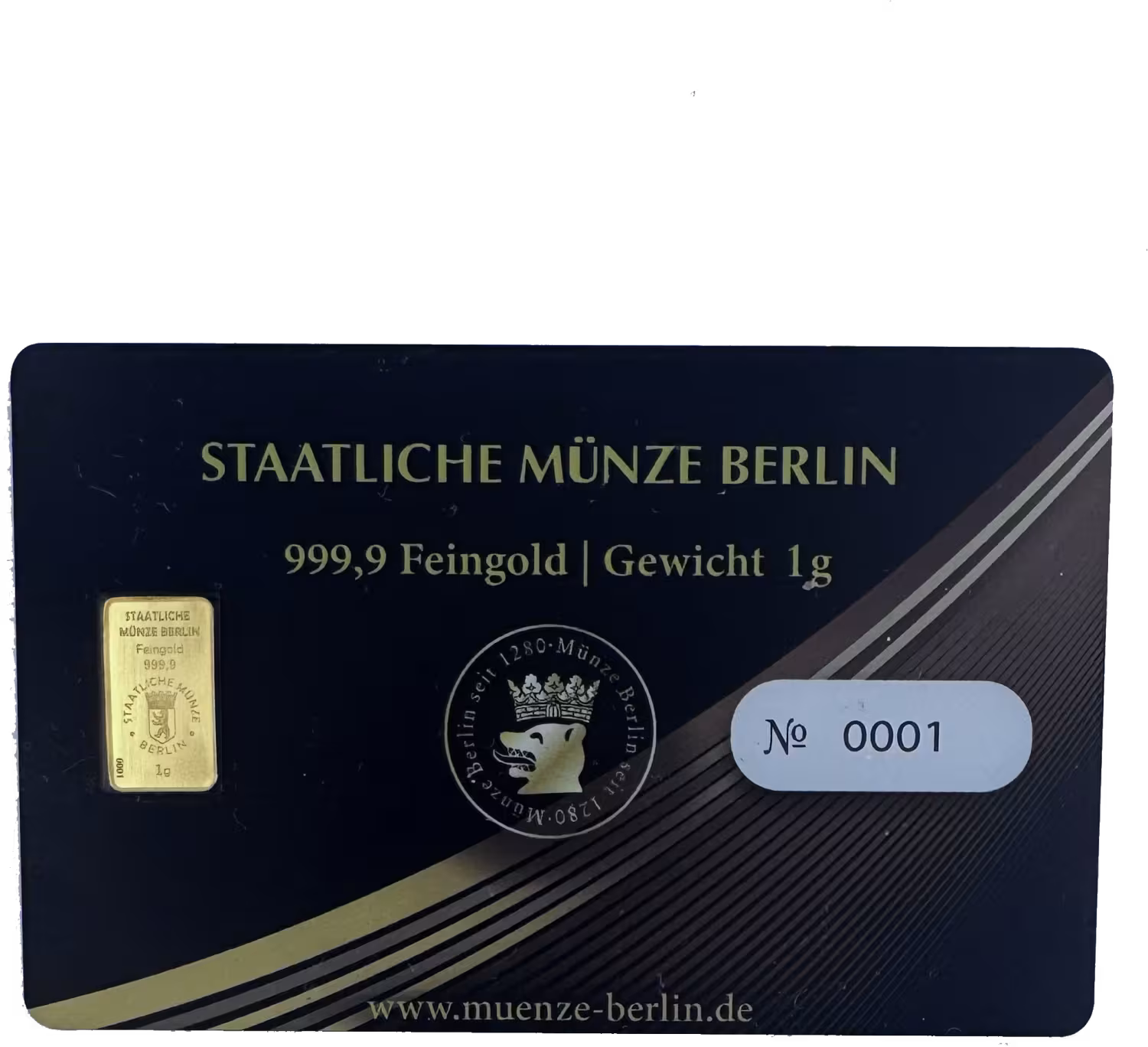 Erg&auml;nzungsausgabe SMB COINCARD Goldbarren 1 g
