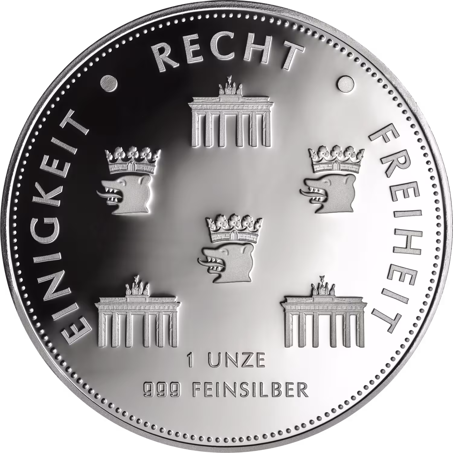 Silber Quadriga 2024 XL Format 65 mm