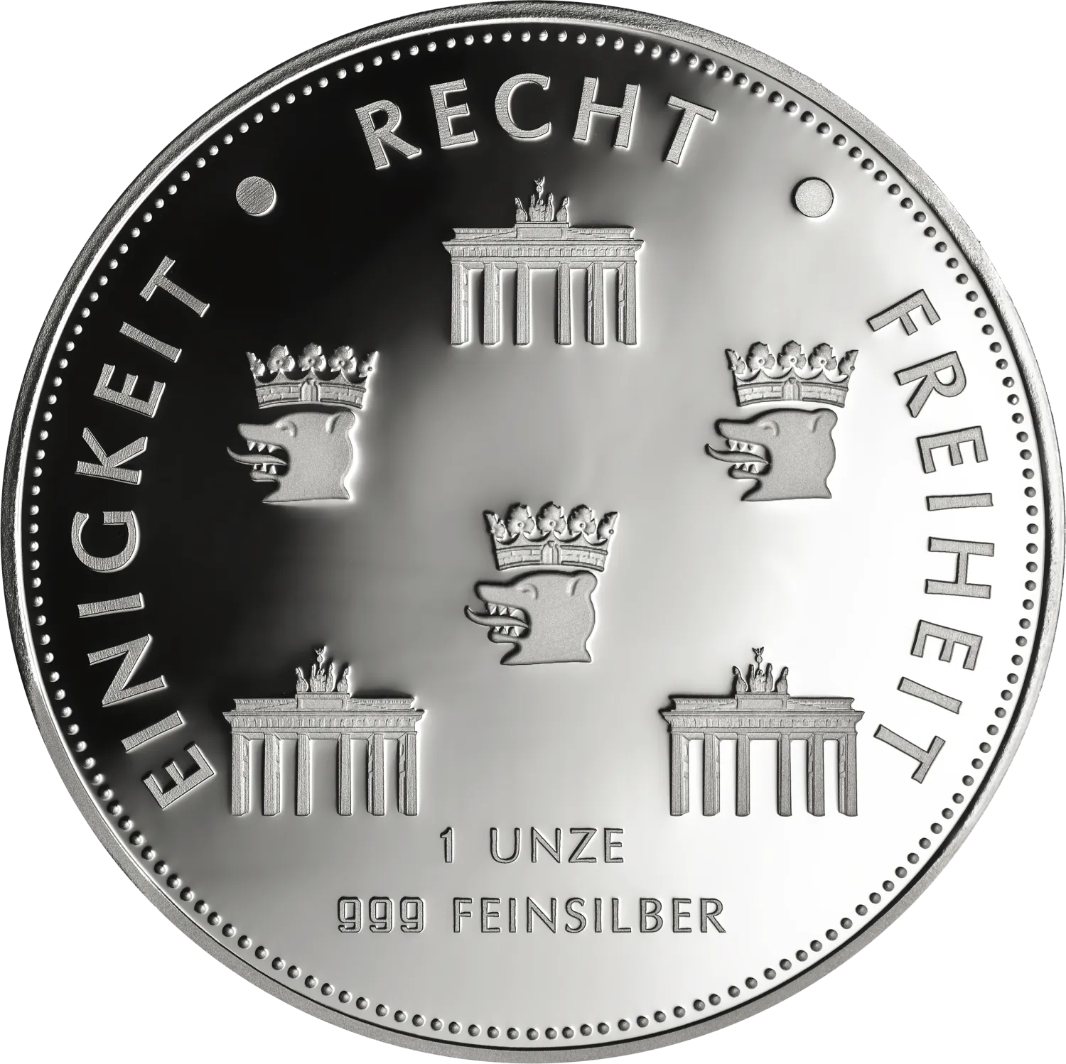 Silber Quadriga 2024 XL Format 65 mm