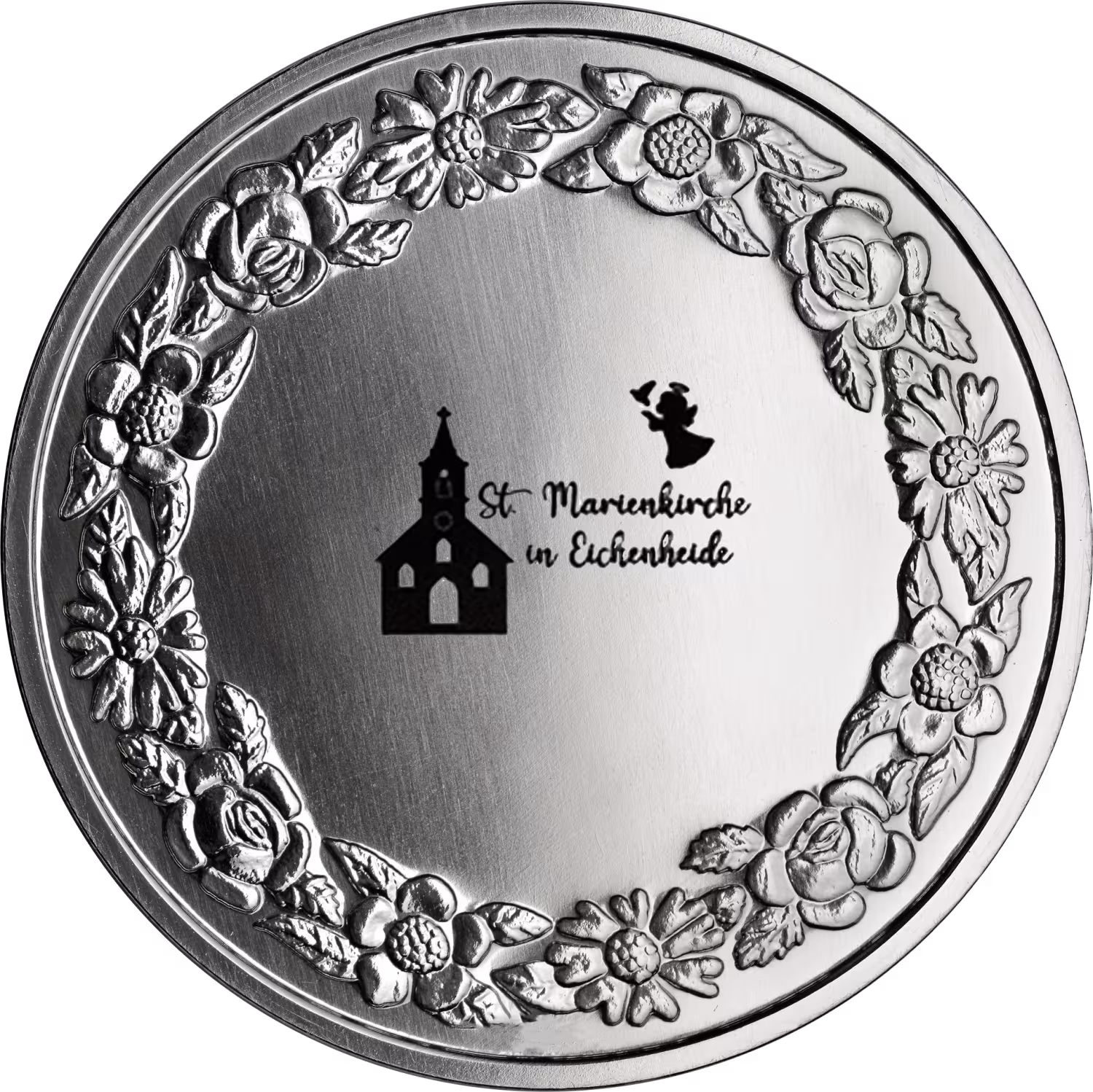Kommunionsmedaille Cu-versilbert, patiniert - Motiv 4