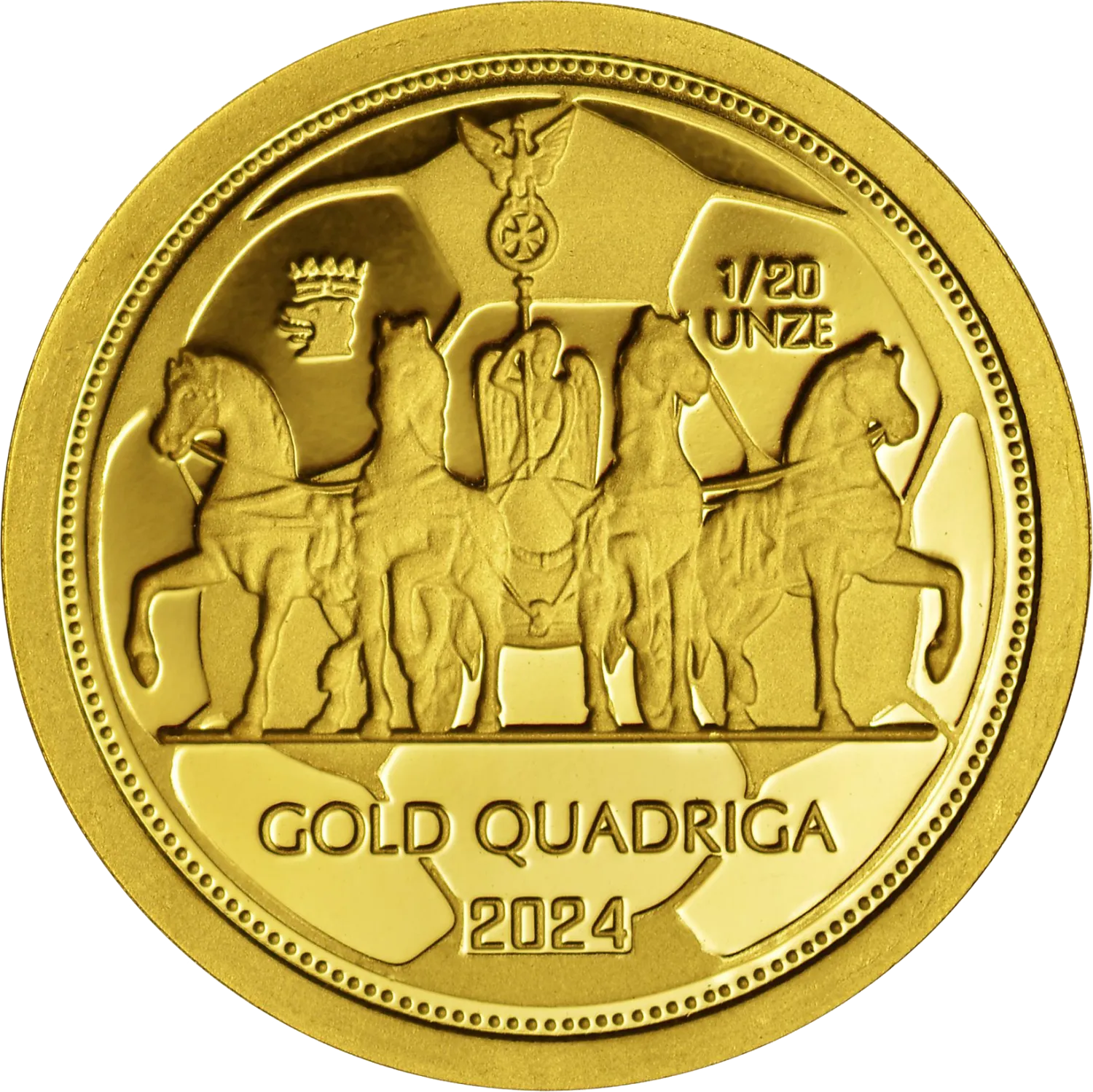 Fu&szlig;ball Gold Quadriga 1/20 Unze