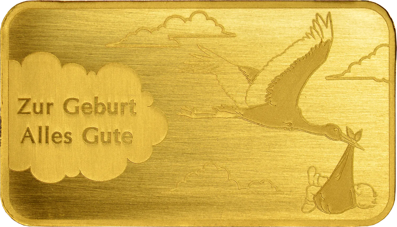 Feingoldbarren zur Geburt mit Gravur
