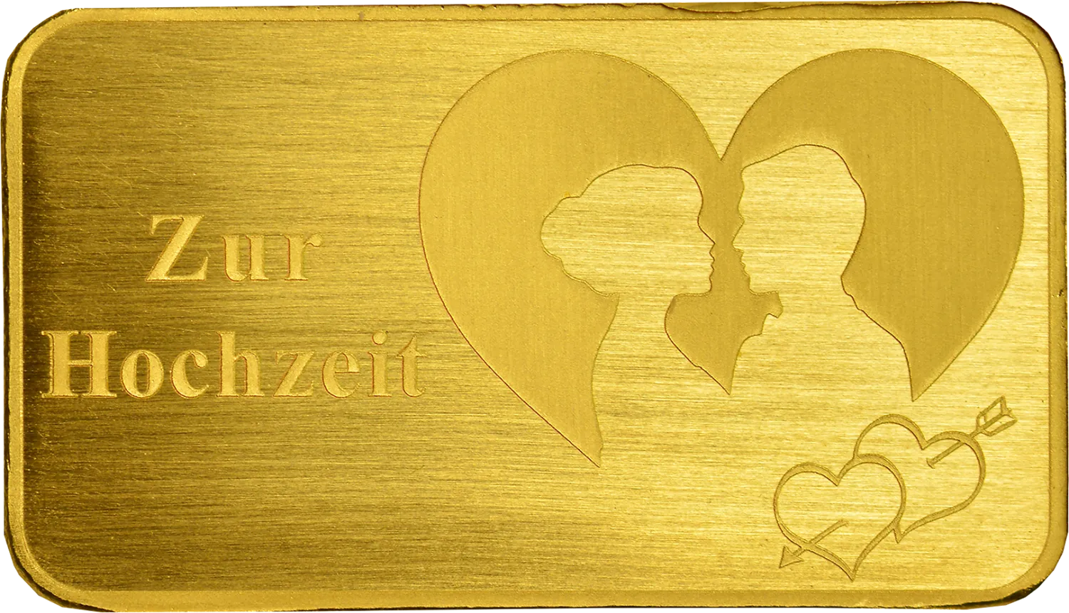 Goldbarren mit Gravur zur Hochzeit