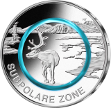 5 Euro Subpolare Zone in SG 2020 Prägestätte F