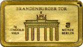 Goldbarren Brandenburger Tor
