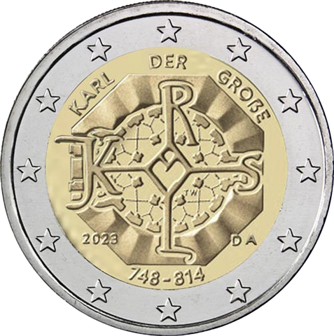 2-Euro Gedenkmünze - 1275 Geb. Karl der Große 2023