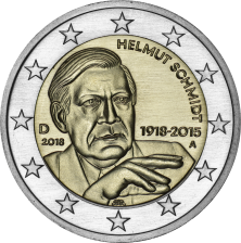 2-Euro Münze -Coin-Card "Helmut Schmidt"