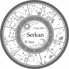 Sternzeichen mit Gravur - 1 Unze - 65 mm