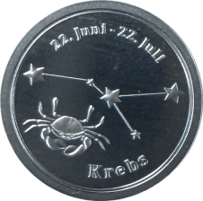 Sternzeichen - Krebs - 1/20 Unze 999 Feinsilber &ndash;