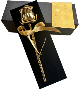 Rose mit 24 Karat vergoldet
