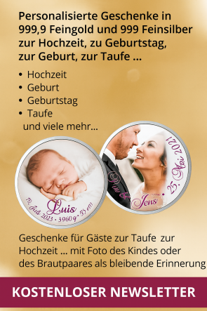 Geschenkideen für Jung und Alt, in Silber oder Gold