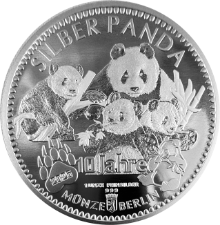 Silber Panda 2026 XL-Format 65 mm
