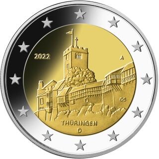 2 Euro Münzrolle "Thüringen" 2022