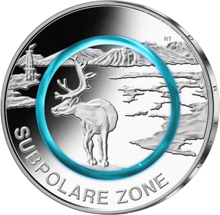5 Euro Subpolare Zone in SG 2020 Prägestätte D